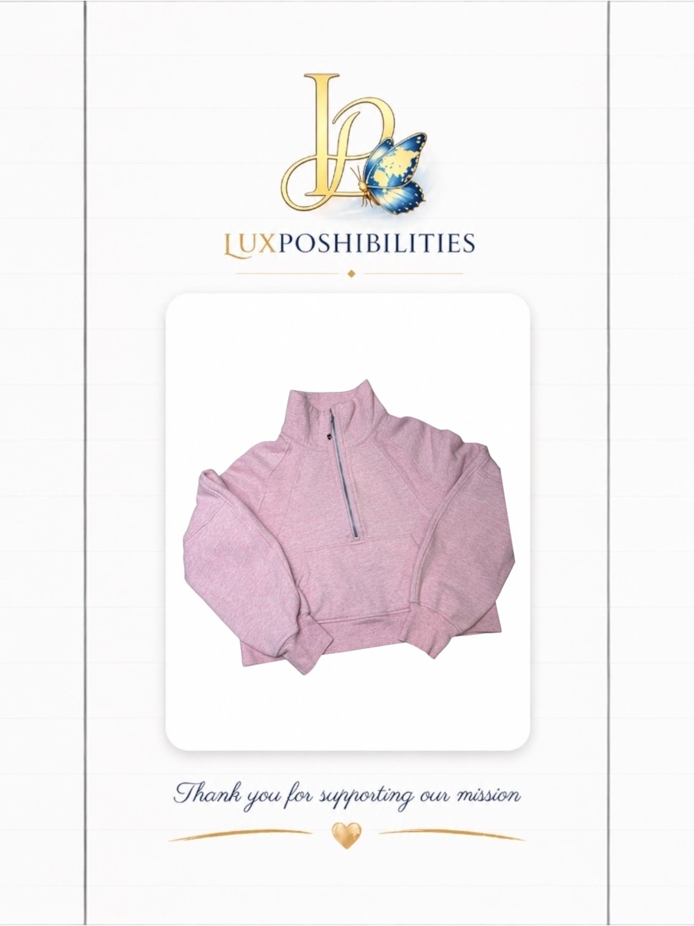 Lululemon NWT XS/S Scuba Oversized Funnel Neck Half Zip Pink Heather l